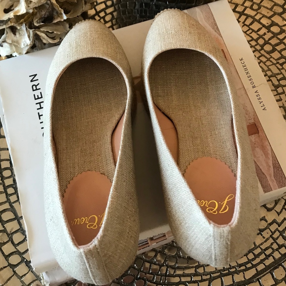 J. CREW SEVILLE METALLIC ESPADRILLE WEDGES - Picture 8 of 14